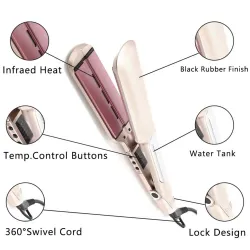 2 in 1 - ceramic hair straightener / curler - ion infrared
