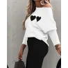 Fashionable tracksuit with sequins - set with long sleeve top & pantsBlouses & shirts