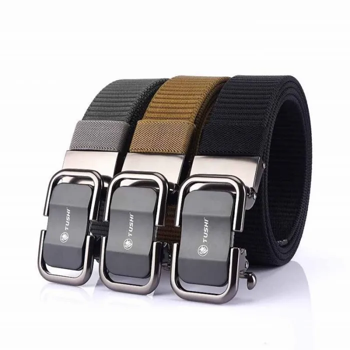 Militär nylonbälte med automatisk buckle
