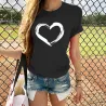 T-shirt imprimé coeur - manches courtes