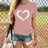 T-shirt stampata a cuore - manica corta