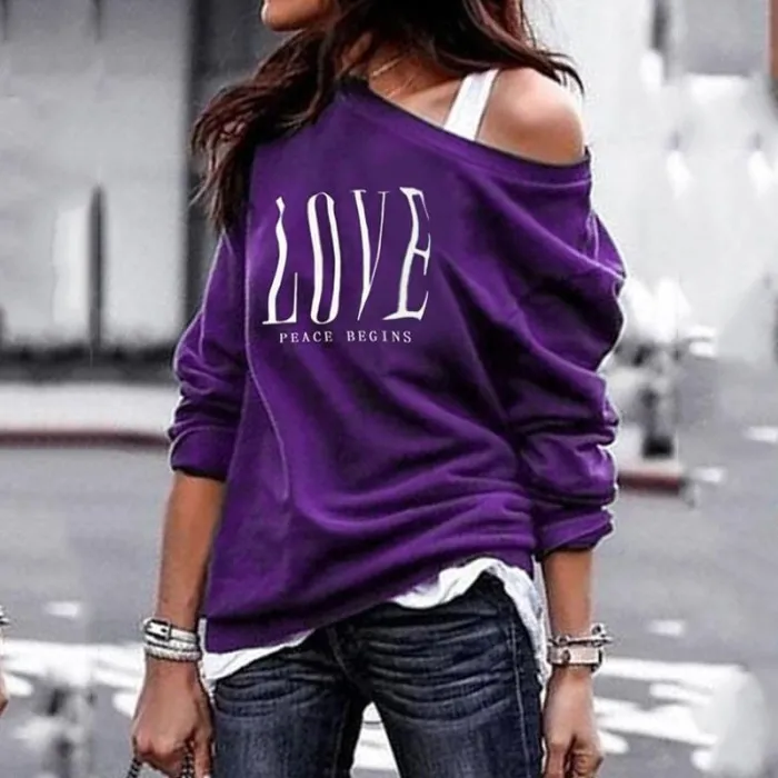 T-shirt à manches longues - imprimé LOVE