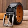 Ceinture en cuir véritable - boucle en métal vintage