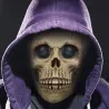 Scary skeleton mask - with chest bones piece - latex - full head