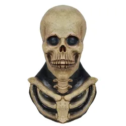 Scary skeleton mask - with chest bones piece - latex - full head