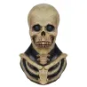 Scary skeleton mask - with chest bones piece - latex - full head