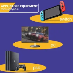 Wireless - Bluetooth - USB-C - adapter - audio receiver - transmitter - converter for Nintendo Switch - PS4 - PC