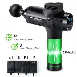 Arma de massagem - alívio da dor muscular / relaxamento - massageador de corpo elétrico - 30 velocidades - 2500mAH