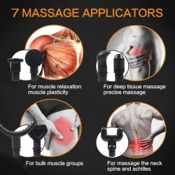 Arma de massagem - alívio da dor muscular / relaxamento - massageador de corpo elétrico - 30 velocidades - 2500mAH