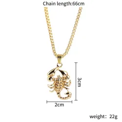 Gold scorpion necklace