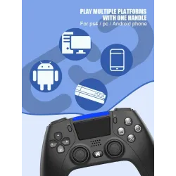 PS4 / PS5 - Controller wireless Bluetooth - doppia vibrazione - PC / Android