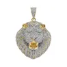 Iced out kristallileijonan pää - ylellinen kaulakoru - unisex