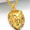 Pingente de cabeça de leão - colar de ouro