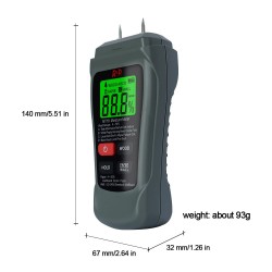 MT-18 - grijs - digitale tester - hout / papier vochtmeter - wandvochtigheidssensor - testerElectronica & Gereedschap