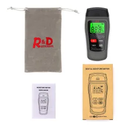 MT-18 - grå - digital tester - trä / papper fuktmätare - vägg fukt sensor - testare