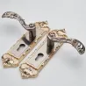 Vintage door handles with security lock - 2 pieces set
