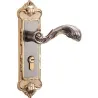 Vintage door handles with security lock - 2 pieces set