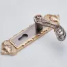 Vintage door handles with security lock - 2 pieces set