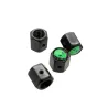 Partes de ruedaVálvulas de rueda de acero inoxidable - alienígenas verdes - 4 piezas