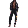 Modieus trainingspak met geprinte vlinders - hoodie / broek - setHoodies & Truien