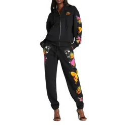 Hoodies & JerséisTrajes de moda con mariposas impresas - capucha / pantalones - conjunto