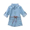 Pitkähihainen paita - mini denim -puku tytöille