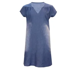 VestidosVestido de manga corta - V-neck - diseño suelto