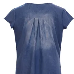 Short sleeve denim -vaatteet - V-neck