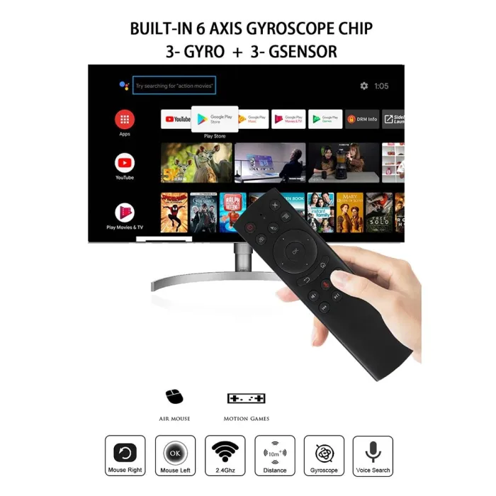 G20S - 2.4G - mouse aria senza fili - gyro - comando vocale - mini tastiera - telecomando per PC Android TV Box
