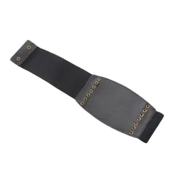 CinturonesCinturón retro - hebilla ancha y cuerdas - corset de cuero elástico