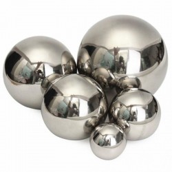Palla decorativa in argento - effetto specchio - acciaio inox