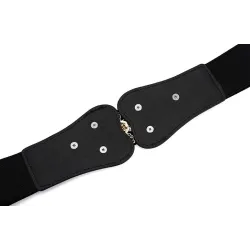 CinturonesCinturón elástico de moda - hojas emblema hebilla
