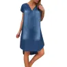 VestidosVestido de manga corta - V-neck - diseño suelto