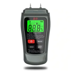 MT-18 - szary - tester cyfrowy - miernik wilgotności drewna / papieru - czujnik wilgotności ściany - testerElektronika & Narz...