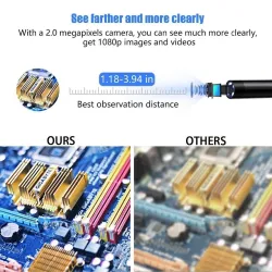 Cámara8.0mm - cámara endoscopio USB - 1080P HD - 8 LED - cable impermeable - para Android / PC