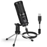AU-PM461TR - USB microphone condenser - recording - online teaching - meetings - live streaming - gaming - with tripod standM...