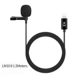 YC-LM10 II - 1.5m - 3m - 6m - microphone professionnel Lavalier - câble pour iPhone