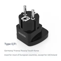 EnchufesAdaptador de viaje universal - enchufe UE