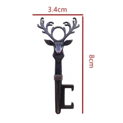 Retro bottle opener - key - deer head