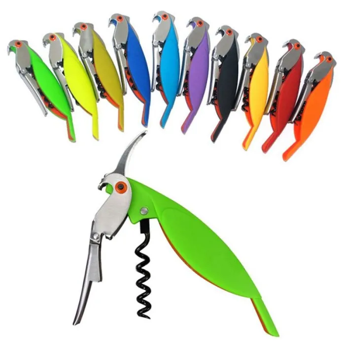 Bottle opener - corkscrew - parrot shape