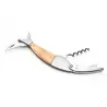 Corkscrew / bottle opener with wood handle - fish shapeBar supply