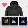 Chaquetaschaqueta climatizada USB con capucha / cremallera - algodón bajo - unisex
