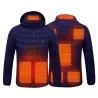 Chaquetaschaqueta climatizada USB con capucha / cremallera - algodón bajo - unisex