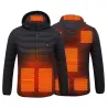 Chaquetaschaqueta climatizada USB con capucha / cremallera - algodón bajo - unisex