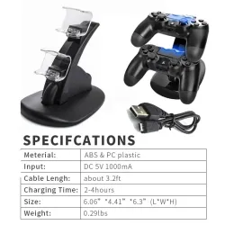 PS4 / Pro / Slim - controller charging dock - stand - dual USB - LED