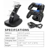 PS4 / Pro / Slim - controller laddning dock - stand - dubbla USB - LED