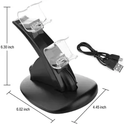 PS4 / Pro / Slim - controller charging dock - stand - dual USB - LED