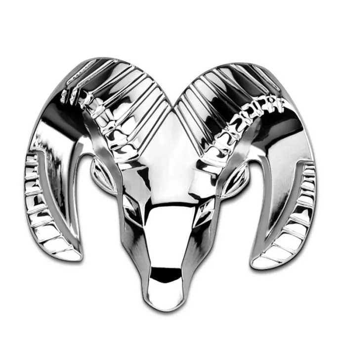 Głowa barana 3D - metalowy emblemat - naklejka na samochódNaklejki