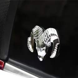 Testa a raggi 3D - emblema in metallo - autoadesivo
