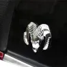cabeça de carneiro 3D - emblema de metal - autocolante
